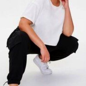 A pair of French terry cargo joggers